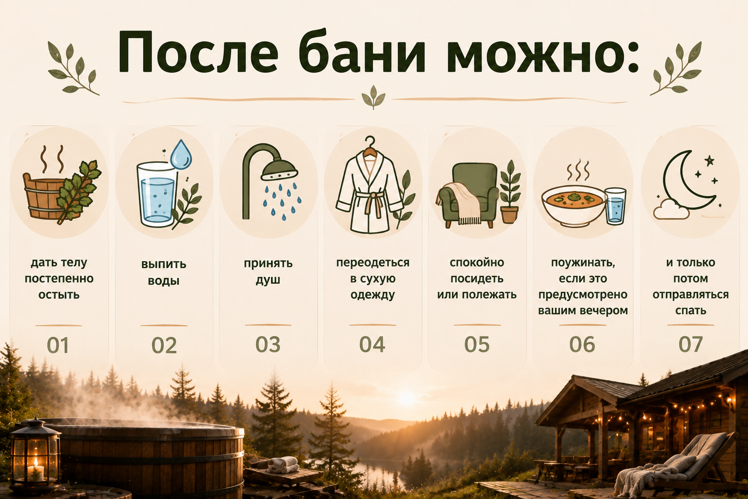 что можно делать после бани