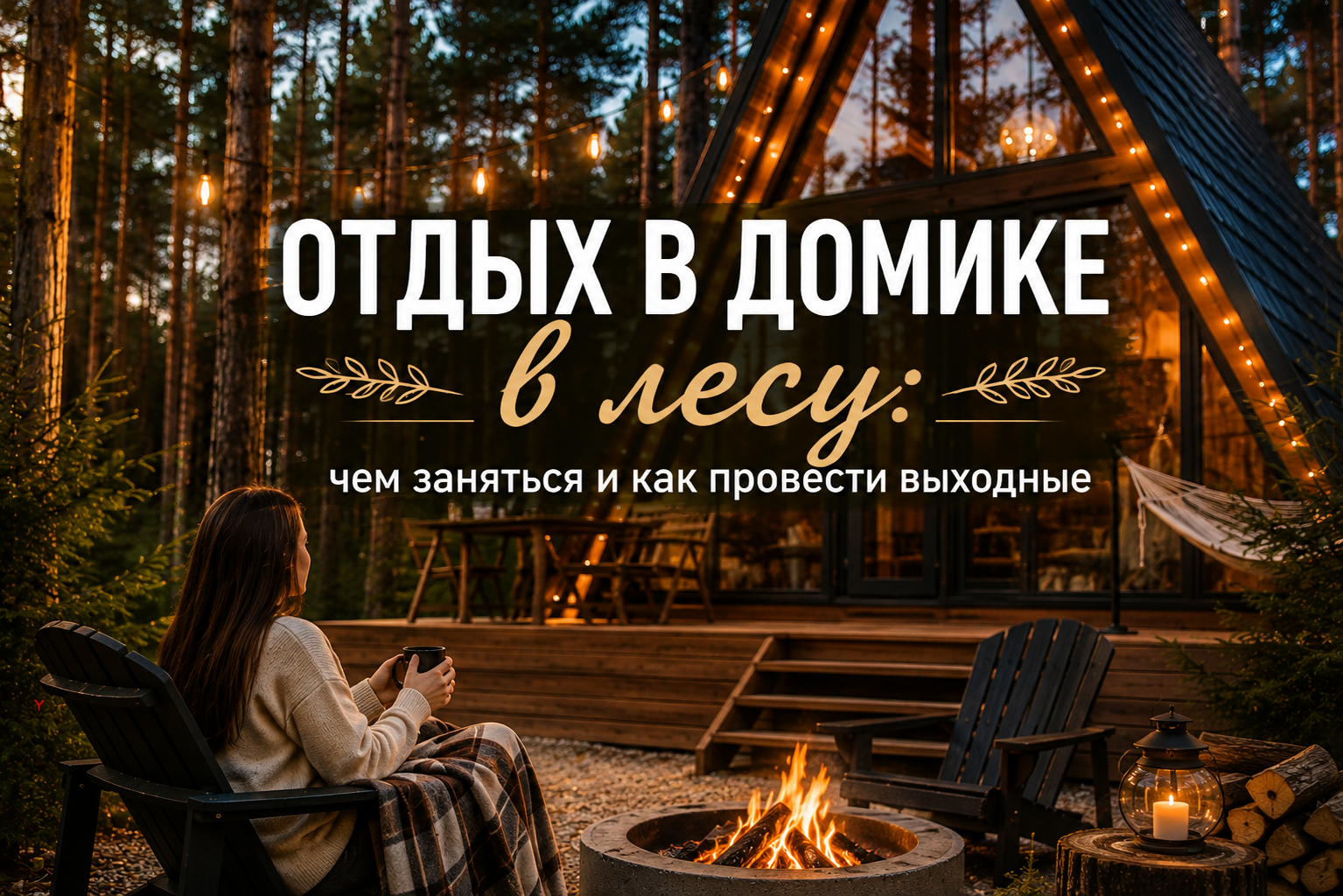 отдых в домике в лесу