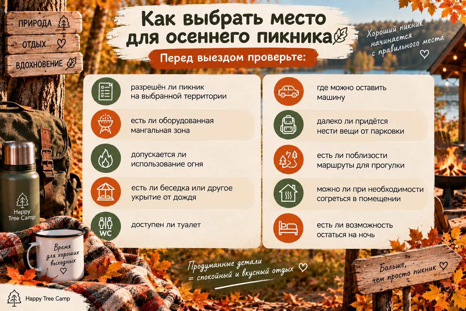 выбор места для пикника